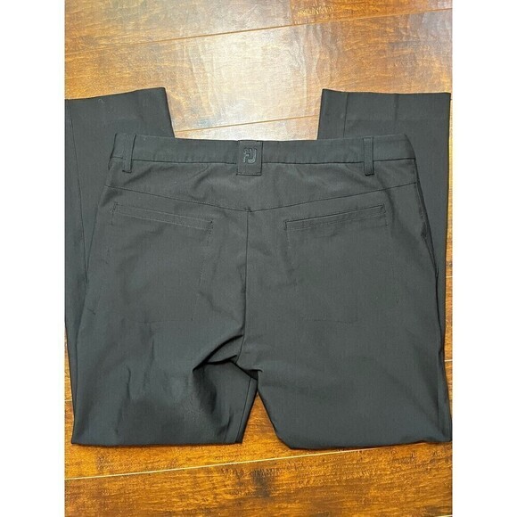 FJ Footjoy Mens Straight Leg Black Golf Performance Pants Sz 36x30 - Picture 6 of 6